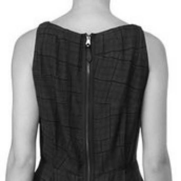NWT RAG & BONE Tribeca Dress Gray Black Plaid sz 10 Sleeveless Mini - Picture 9 of 16